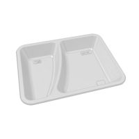 Контейнер 1400[2х700] мл 2-секц., 227х177х36 мм, без крышки, бел., ПП, 400 шт/кор "Kado-Prim" 400 шт/упак РОССИЯ КД-401/2 Д бел.