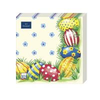 Салфетки 330х330 мм 3-сл., диз. "Пасхальные яйца №1", разноцв., бум., 20 шт/упак "Bouquet" 12 упак/кор РОССИЯ 37662