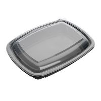 Контейнер прямоугольный 230х170х37мм, 700 мл, чёрный