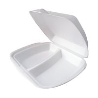 Ланч-бокс 2-секц. 250х210х65 мм, бел., ВПС 100 шт/кор "Алпина" РОССИЯ LBE-2  белый