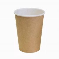Стакан бумажный 400 мл для холодных и горячих напитков, двухслойный, крафт, картон