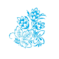 Салфетки 240х240 мм 1-сл., диз. "Синий цветок", разноцв., бум., 100 шт/упак "Bouquet" 16 упак/кор РОССИЯ 57371