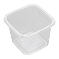 Контейнер 300 мл 1-секц. 93х93х69 мм, без крышки, прозр., ПЭТ, 50 шт/упак "ПолиЭр" 500 шт/кор РОССИЯ СпК-0909-300