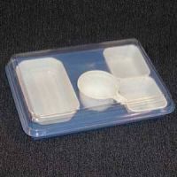 Ланч-бокс 1-секц. 273х180х55 мм, крышка в компл., син., ПС, 100 шт/кор 100 шт/упак РОССИЯ