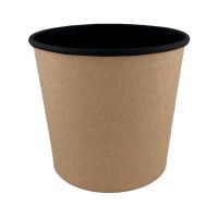 Контейнер 400 мл, d100хh85 мм, без окна, без крышки, крафт-черн., карт., 30 шт/упак "OSQ" Round Bowl 400 Black Wood 600 шт/кор РОССИЯ OSQ Round Bowl 400 (BW) (600)