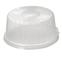 Упаковка для торта [крышка] d256хh111[d217хh96] мм, прозр., ПЭТ, 150 шт/кор "Протэк" РОССИЯ ПР-Т-230К