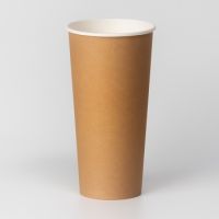 Стакан бумажный 500 мл 1 сл., d90 мм, крафт-бел., карт., 40 шт/упак 640 шт/кор РОССИЯ ГН.90.500.05