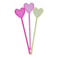 Пика 85 мм, диз. "Сердце", цвет в ассорт., ПС, 35 шт/упак 100 упак/кор РОССИЯ