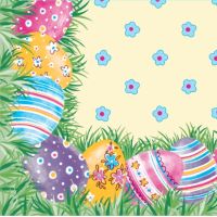 Салфетки 330х330 мм 3-сл., диз. "Пасхальные яйца 1", разноцв., бум., 20 шт/упак "Bouquet" 12 упак/кор РОССИЯ 37662