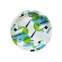 Тарелка одноразовая мелкая d180 мм, диз. "Мохито", карт. лам., 6 шт/упак "МИСТЕРИЯ" 432 шт/кор РОССИЯ