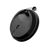 Крышка для стаканов, для холодного и горячего, d 80 мм, чёрная