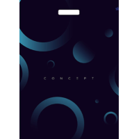 Пакет 600х500 мм, 100 мкм с проруб. ручками, диз. "Концепт БИГ", ПВД, 25 шт/упак "Тикопластик" 200 шт/кор РОССИЯ н00214884