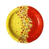 Одноразовая тарелка d 225 мм, 280г/м2, с рисунком "Рог изобилия"