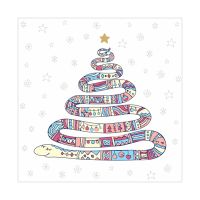 Салфетки 240х240 мм 3-сл., диз. "Год змеи на белом", разноцв., бум., 25 шт/упак "Bouquet" 15 упак/кор РОССИЯ 25095