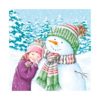 Салфетки 330х330 мм 3-сл., диз. "Мой любимый снеговик", разноцв., бум., 20 шт/упак "Bouquet" 12 упак/кор РОССИЯ 57862