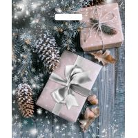 Пакет 380х450 мм, 60 мкм с проруб. ручками, диз. "Новогодние подарки", ПВД, 50 шт/упак "Тикопластик" 500 шт/кор РОССИЯ н00223879