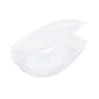 Контейнер 250 мл 1-секц., овал 158,3х129х30,1 мм, неразъем.крышка, прозр., ПЭТ, 700 шт/кор "Upax-Unity" 700 шт/упак РОССИЯ КС Кр-250