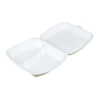 Ланч-бокс 247х207.5х62мм, с 2 секциями, белый