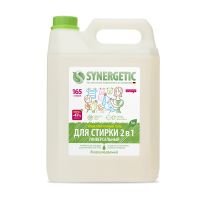 Гель для стирки всех видов тканей "Synergetic" с эффектом пятновыводителя, 2 в 1, концентрат, канистра, 5000 мл 4 шт/кор РОССИЯ 109804