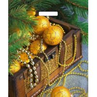 Пакет 380х450 мм, 60 мкм с проруб. ручками, диз. "Новогодние сокровища", ПВД, 25 шт/упак 500 шт/кор РОССИЯ ВУР60892