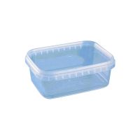 Контейнер для пресервов/мёда 280мл, прямоугольный, 118х89мм, h=42мм, прозрачный, контрольный замок, ПП