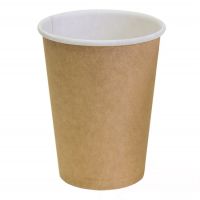 Одноразовый стакан для холодного и горячего, 0.45л, верхний d 90мм нижний d 59мм, h 133мм, коричневый, однослойный, картон