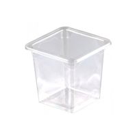 Контейнер 350 мл 1-секц. 95х95х75 мм, без крышки, прозр., ПЭТ, 300 шт/кор "Протэк" 300 шт/упак РОССИЯ ПР-СТ-95х75 ФРЭШ