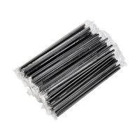 Трубочки для коктейлей 240 мм, d8 мм, черн., пласт. прямые в инд. упаковке, 150 шт/упак 32 упак/кор РОССИЯ 117027