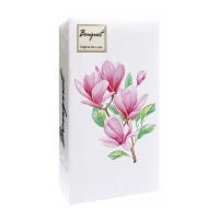 Салфетки 330х330 мм 2-сл., диз. "Магнолия", разноцв., бум., 20 шт/упак "Bouquet" 12 упак/кор РОССИЯ 25191