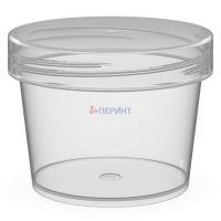 Контейнер 120 мл 1-секц. d70хh54 мм, без крышки, прозр., ПП, 528 шт/кор "Перинт" 528 шт/упак РОССИЯ ШАРМ 120/70