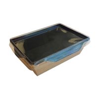 Контейнер 900 мл, 150х150х48 мм, без окна, крышка в компл., крафт-черн., карт., 50 шт/упак "OSQ" OpSalad BE 200 шт/кор РОССИЯ OpSalad 900 BE