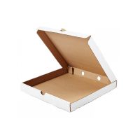 Коробка для пиццы, 400х400х40мм, белая, картон, профиль B