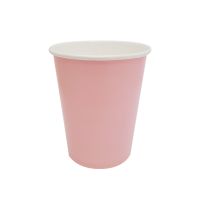 Бумажный стакан для холодного и горячего, 250 мл, пудра, картон