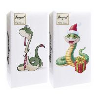 Салфетки 330х330 мм 2-сл., диз. "Символ года", разноцв., бум., 20 шт/упак "Bouquet" 12 упак/кор РОССИЯ 25222