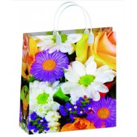 Пакет подарочный 320х420 мм, р-р L с пласт. ручками, диз. "Цветочный микс", пластик мягк., 20 шт/упак "Мягкий пластик" 200 шт/кор РОССИЯ BAL 150
