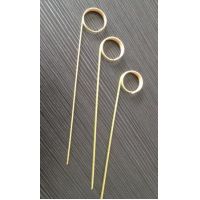 Пика 120 мм, диз. "Завиток", беж., бамбук, 100 шт/упак 40 упак/кор КИТАЙ 440-723