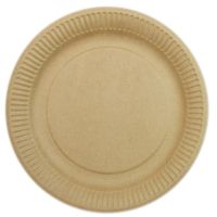 Тарелка одноразовая мелкая d230 мм, крафт., карт, 100 шт/упак 1 000 шт/кор РОССИЯ 230008/230015
