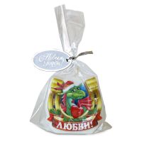 Свеча фигурная d60хh60 мм, диз. "Дракон любовь", разноцв., 1 шт/упак 18 шт/кор РОССИЯ 0896