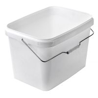 Ведро пищевое 20000 мл, 388х283х264 мм, с ручкой, без крышки, бел., ПП, 15 шт/кор "Альянсупак" 15 шт/упак БЕЛАРУСЬ ДК-20.0/388*283 БЕЛ