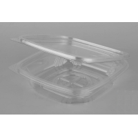 Контейнер 250 мл 1-секц. 142х137х34 мм, неразъем.крышка, прозр., ПЭТ, 75 шт/упак "ПолиЭр" 300 шт/кор РОССИЯ СпК-135-250