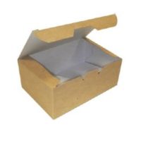 Коробка на вынос ECO FAST FOOD BOX S 115х75х45 мм крафт без печати