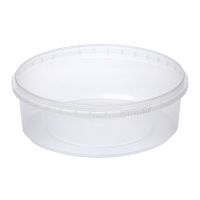 Контейнер для пресервов 1000 мл, d173хh62 мм, форма "Шайба", без контр. замка, без крышки, прозр., ПП, 200 шт/кор "Перинт" 200 шт/упак РОССИЯ 1000/173/К