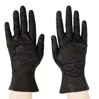 Перчатки одноразовые, размер S, 10 мкм, черн., ТПЕ, 50 пар/упак "Элегрин" 30 упак/кор РОССИЯ 404-984405-797