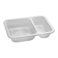 Контейнер под запайку 580[406+174] мл, 2-секц. 187х137х36 мм, прозр., ПП, 50 шт/упак "ПолиЭр" 400 шт/кор РОССИЯ К-187x137x36-2/70-30 ПРУ проз.