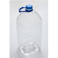 Бутылка ПЭТ 5000 мл, прозр., горло d38 мм, крышка и ручка в компл., 40 шт/кор 40 шт/упак РОССИЯ 5,00 BRC