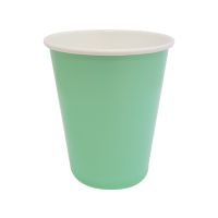 Бумажный стакан  для холодного и горячего, 350 мл, мятный, картон