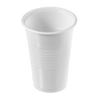 Стакан одноразовый 200 мл, белый, полипропилен, 100 штук в упаковке 3 000 штук в коробке