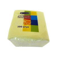 Салфетки 240х240 мм 1-сл., желт., бум., 100 шт/упак "МИСТЕРИЯ" 30 упак/кор РОССИЯ