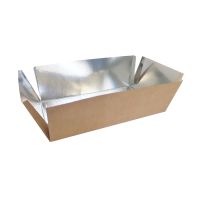 Контейнер для суши 1-секц. 150х90х55 мм, без крышки, крафт, карт. фольг., 900 шт/кор 900 шт/упак РОССИЯ