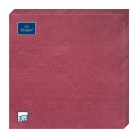 Салфетки 330х330 мм 3-сл., диз. "Бордовый Барокко", разноцв., бум., 16 шт/упак "Bouquet" 12 упак/кор РОССИЯ 57226